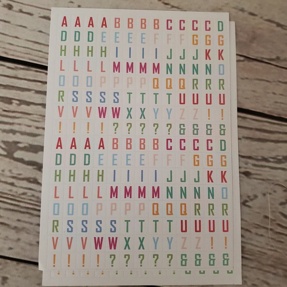 Planner stickers alphabet letters